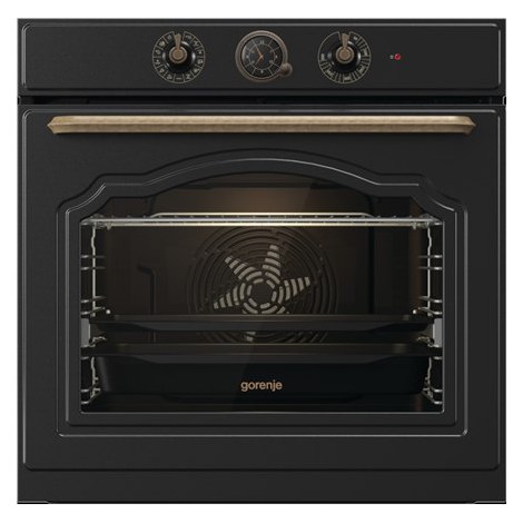 Gorenje | BOS67371CLB | Oven | 77 L | Multifunctional | EcoClean | Mechanical control | Steam function | Height 59.5 cm | Width